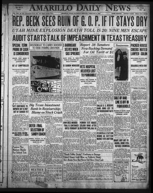 Primary view of object titled 'Amarillo Daily News (Amarillo, Tex.), Vol. 21, No. 55, Ed. 1 Saturday, February 8, 1930'.