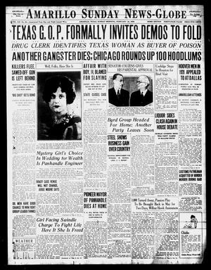 Primary view of object titled 'Amarillo Sunday News-Globe (Amarillo, Tex.), Vol. 21, No. 63, Ed. 1 Sunday, February 16, 1930'.