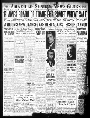 Primary view of object titled 'Amarillo Sunday News-Globe (Amarillo, Tex.), Vol. 21, No. 283, Ed. 1 Sunday, September 21, 1930'.