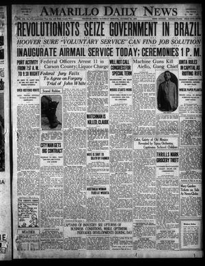 Amarillo Daily News (Amarillo, Tex.), Vol. 21, No. 317, Ed. 1 Saturday, October 25, 1930