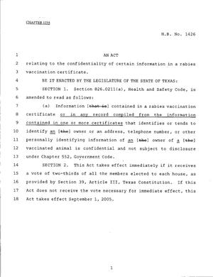 79th Texas Legislature, Regular Session, House Bill 1426, Chapter 1235