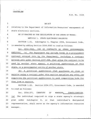 79th Texas Legislature, Regular Session, House Bill 1516, Chapter 1068