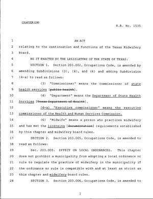 79th Texas Legislature, Regular Session, House Bill 1535, Chapter 1240