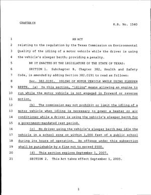 79th Texas Legislature, Regular Session, House Bill 1540, Chapter 578