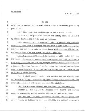 79th Texas Legislature, Regular Session, House Bill 1544, Chapter 1069