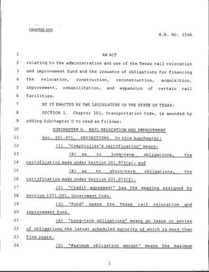 79th Texas Legislature, Regular Session, House Bill 1546, Chapter 1070