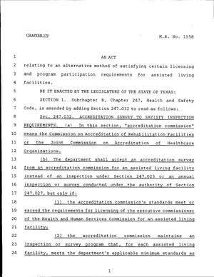 79th Texas Legislature, Regular Session, House Bill 1558, Chapter 579