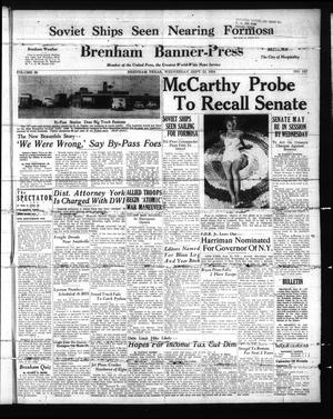 Brenham Banner-Press (Brenham, Tex.), Vol. 89, No. 187, Ed. 1 Wednesday, September 22, 1954