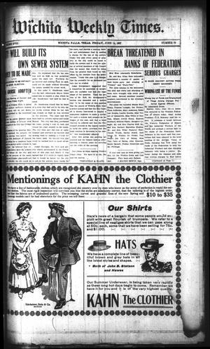 Primary view of object titled 'Wichita Weekly Times. (Wichita Falls, Tex.), Vol. 18, No. 29, Ed. 1 Friday, June 14, 1907'.