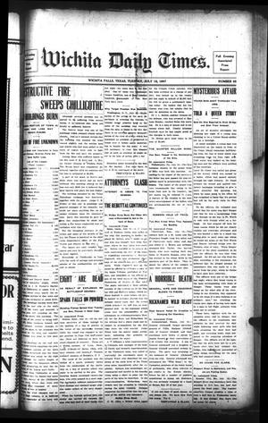 Primary view of Wichita Daily Times. (Wichita Falls, Tex.), Vol. 1, No. 55, Ed. 1 Tuesday, July 16, 1907