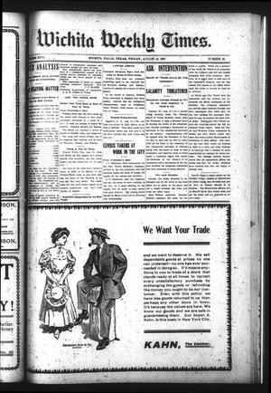 Primary view of object titled 'Wichita Weekly Times. (Wichita Falls, Tex.), Vol. 18, No. 38, Ed. 1 Friday, August 16, 1907'.