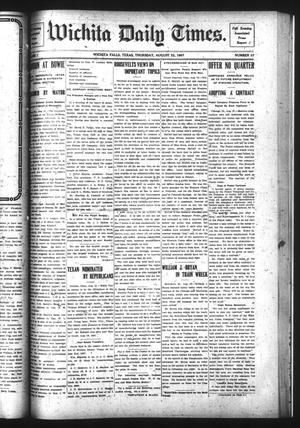 Primary view of object titled 'Wichita Daily Times. (Wichita Falls, Tex.), Vol. 1, No. 87, Ed. 1 Thursday, August 22, 1907'.