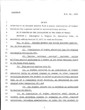 79th Texas Legislature, Regular Session, House Bill 1630, Chapter 583