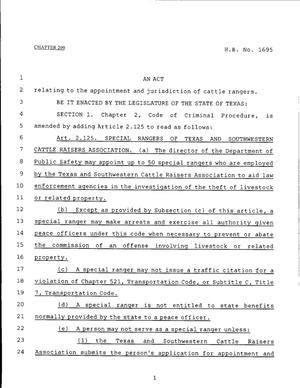 79th Texas Legislature, Regular Session, House Bill 1695, Chapter 209