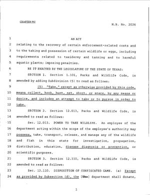 79th Texas Legislature, Regular Session, House Bill 2026, Chapter 992