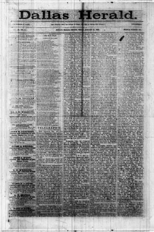 Dallas Herald. (Dallas, Tex.), Vol. 10, No. 14, Ed. 1 Wednesday, January 15, 1862