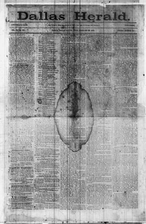 Primary view of object titled 'Dallas Herald. (Dallas, Tex.), Vol. 10, No. 19, Ed. 1 Wednesday, February 19, 1862'.