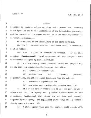 79th Texas Legislature, Regular Session, House Bill 2048, Chapter 1260