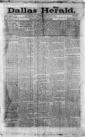 Primary view of object titled 'Dallas Herald. (Dallas, Tex.), Vol. 10, No. 22, Ed. 1 Saturday, May 3, 1862'.