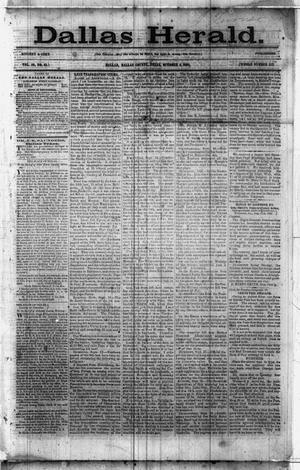 Dallas Herald. (Dallas, Tex.), Vol. 10, No. 45, Ed. 1 Saturday, October 4, 1862