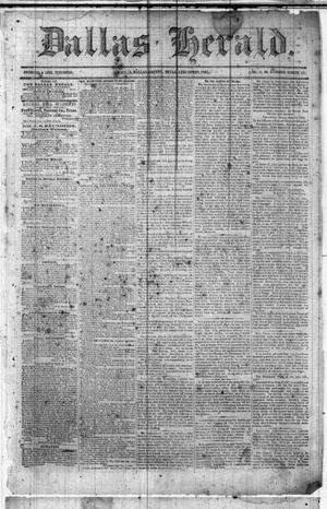 Dallas Herald. (Dallas, Tex.), Vol. 11, No. 9, Ed. 1 Wednesday, January 28, 1863