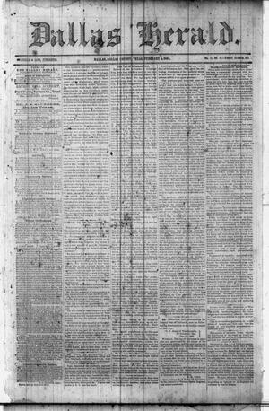 Dallas Herald. (Dallas, Tex.), Vol. 11, No. 10, Ed. 1 Wednesday, February 4, 1863