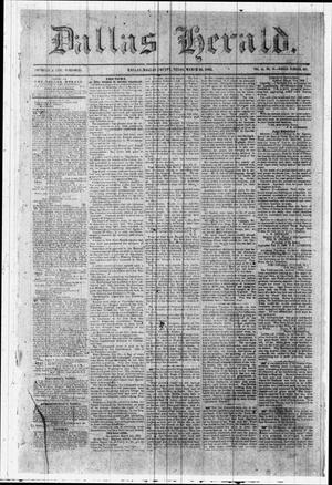 Dallas Herald. (Dallas, Tex.), Vol. 11, No. 16, Ed. 1 Wednesday, March 18, 1863