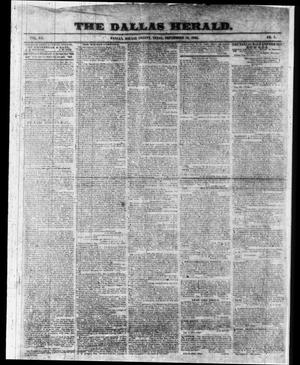 The Dallas Herald. (Dallas, Tex.), Vol. 12, No. 3, Ed. 1 Saturday, September 10, 1864