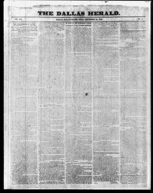 The Dallas Herald. (Dallas, Tex.), Vol. 12, No. 5, Ed. 1 Saturday, September 24, 1864