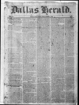 Dallas Herald. (Dallas, Tex.), Vol. 12, No. 7, Ed. 1 Saturday, October 8, 1864