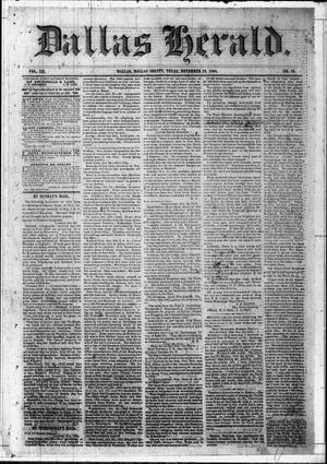 Dallas Herald. (Dallas, Tex.), Vol. 12, No. 12, Ed. 1 Saturday, November 12, 1864