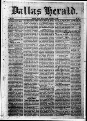 Dallas Herald. (Dallas, Tex.), Vol. 12, No. 13, Ed. 1 Saturday, November 19, 1864