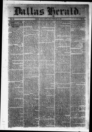 Dallas Herald. (Dallas, Tex.), Vol. 12, No. 25, Ed. 1 Thursday, February 16, 1865