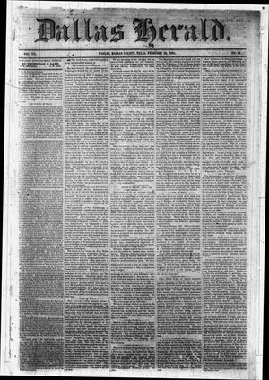 Primary view of Dallas Herald. (Dallas, Tex.), Vol. 12, No. 26, Ed. 1 Thursday, February 23, 1865
