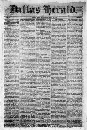 Primary view of object titled 'Dallas Herald. (Dallas, Tex.), Vol. 12, No. 30, Ed. 1 Thursday, March 23, 1865'.