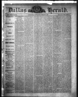 Primary view of object titled 'Dallas Herald. (Dallas, Tex.), Vol. 13, No. 21, Ed. 1 Saturday, February 10, 1866'.