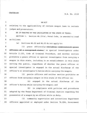 79th Texas Legislature, Regular Session, House Bill 2110, Chapter 1093