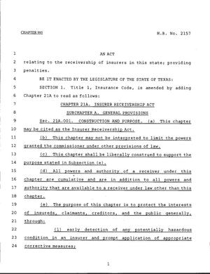 79th Texas Legislature, Regular Session, House Bill 2157, Chapter 995