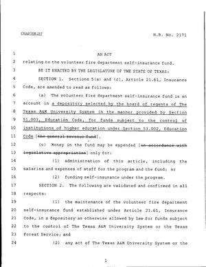 79th Texas Legislature, Regular Session, House Bill 2171, Chapter 217
