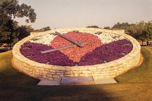 Primary view of object titled '[Floral Clock at Botanic Garden Entrance]'.