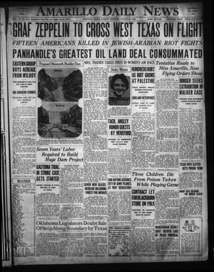 Amarillo Daily News (Amarillo, Tex.), Vol. 20, No. 284, Ed. 1 Tuesday, August 27, 1929