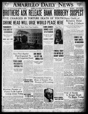 Amarillo Daily News (Amarillo, Tex.), Vol. 20, No. 344, Ed. 1 Monday, November 25, 1929