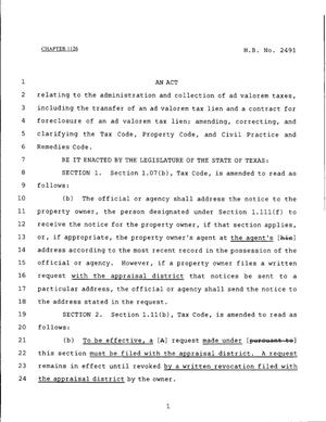 79th Texas Legislature, Regular Session, House Bill 2491, Chapter 1126