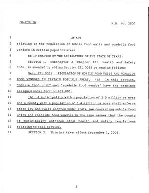 79th Texas Legislature, Regular Session, House Bill 2507, Chapter 1288