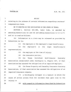 79th Texas Legislature, Regular Session, House Bill 251, Chapter 1190