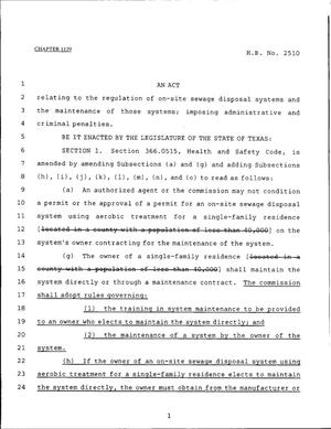 79th Texas Legislature, Regular Session, House Bill 2510, Chapter 1129