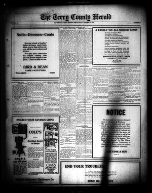 Primary view of object titled 'The Terry County Herald (Brownfield, Tex.), Vol. 17, No. 13, Ed. 1 Friday, October 21, 1921'.