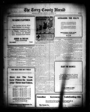 Primary view of object titled 'The Terry County Herald (Brownfield, Tex.), Vol. 17, No. 18, Ed. 1 Friday, November 25, 1921'.