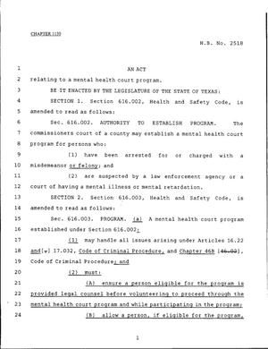 79th Texas Legislature, Regular Session, House Bill 2518, Chapter 1130