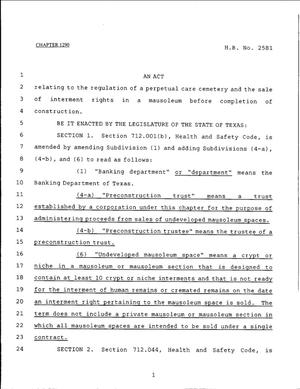 79th Texas Legislature, Regular Session, House Bill 2581, Chapter 1290